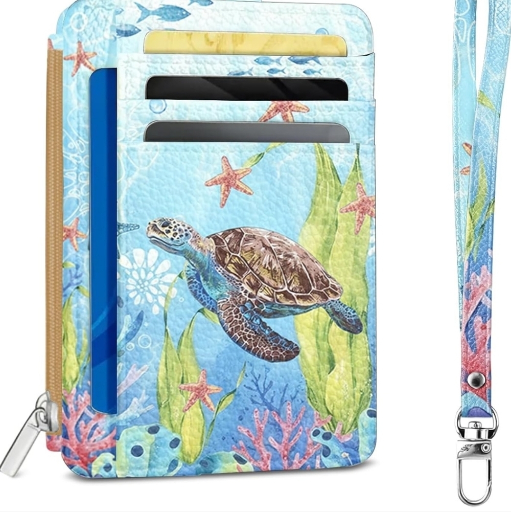 Sea Turtle Card Holder Wallet